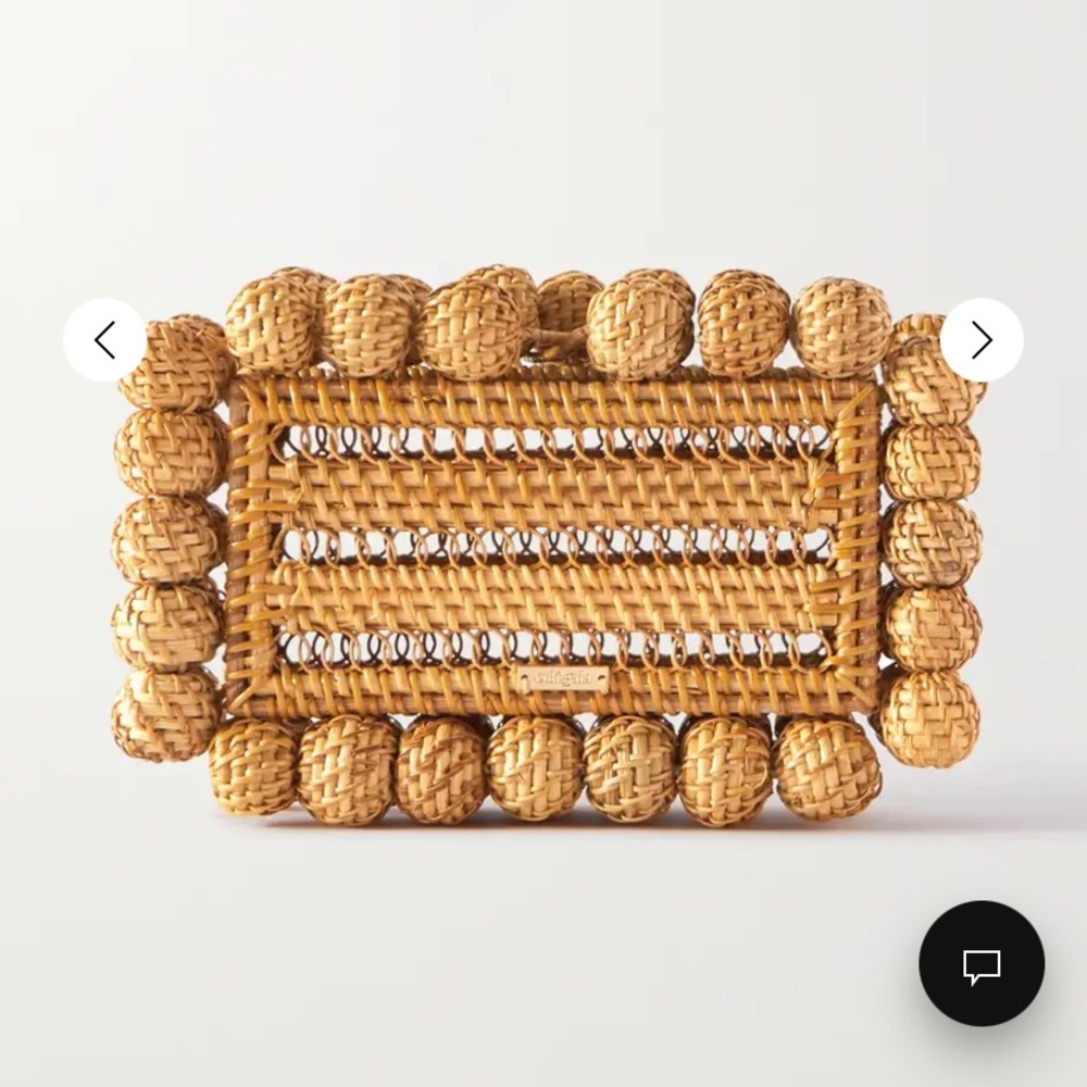 CULT GAIA - Eos beaded rattan clutch
